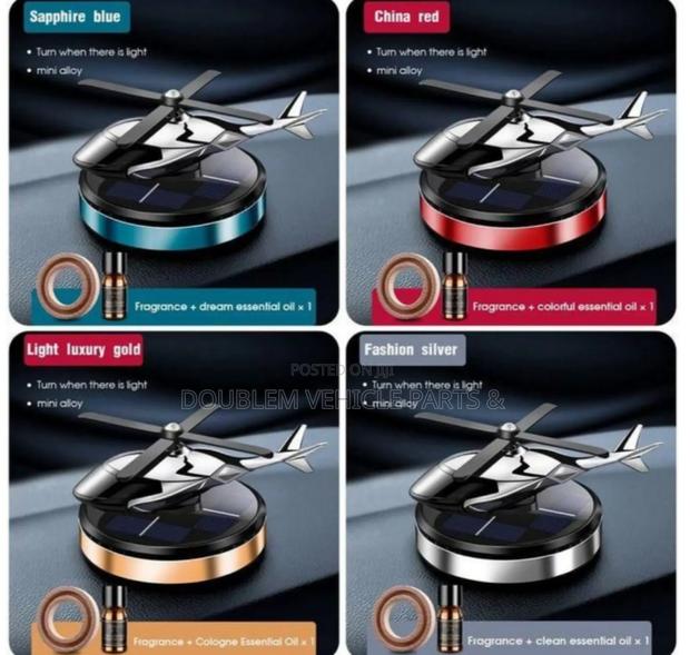Solar Car Air Freshener Airplane Helicopter Solar Rotary Aromatherapy
