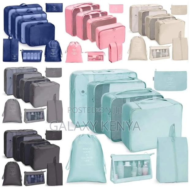 8pcs Luggage Travel Organizers for Suitcase With Toiletry Case