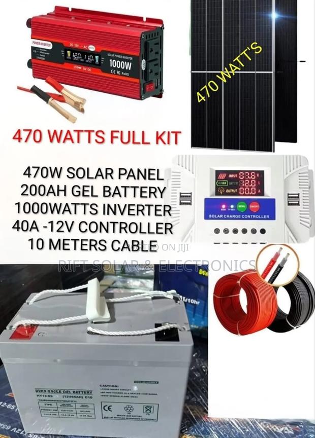 1000 Watts Output Solar Power Package - 200ah Lithium - (2)470w Solar - main view