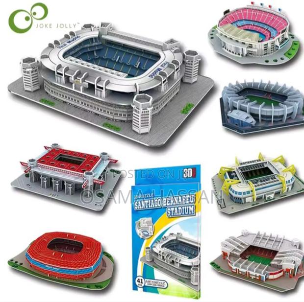 Miniature Football Field 3d Diy Puzzle World Famous Stadiums.