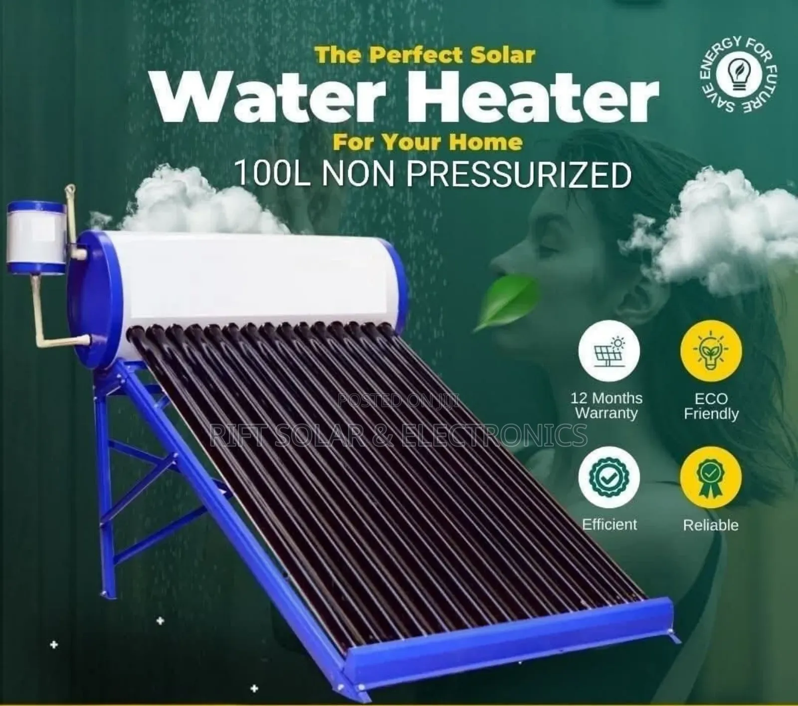 100 Litres Non Pressurized Fresh Water Heater Complete For Home Use