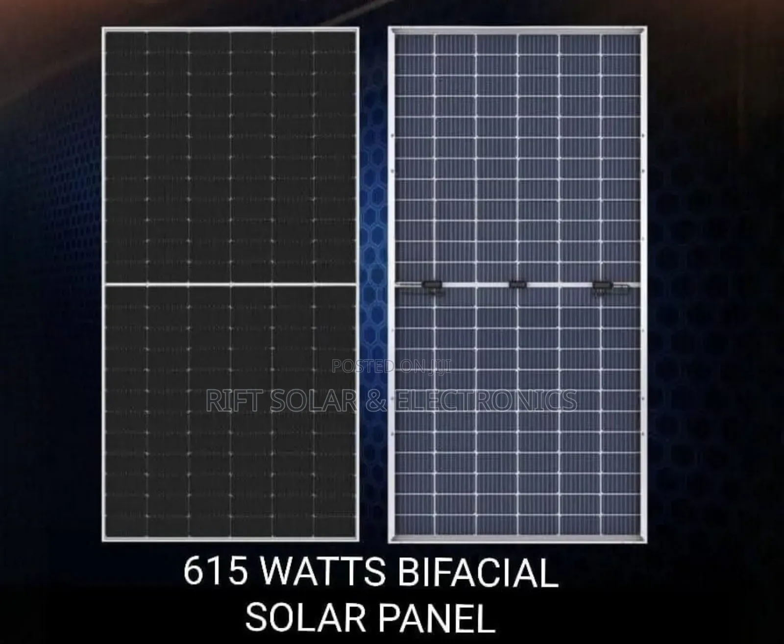 615 Watts Monocrystalline Bifacial High Volt Solar Half Cell Grade A