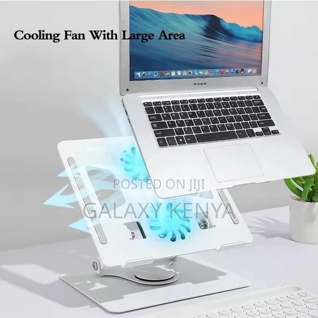 Adjustable Laptop Stand With Dual Cooling Fans - thumbnail 3