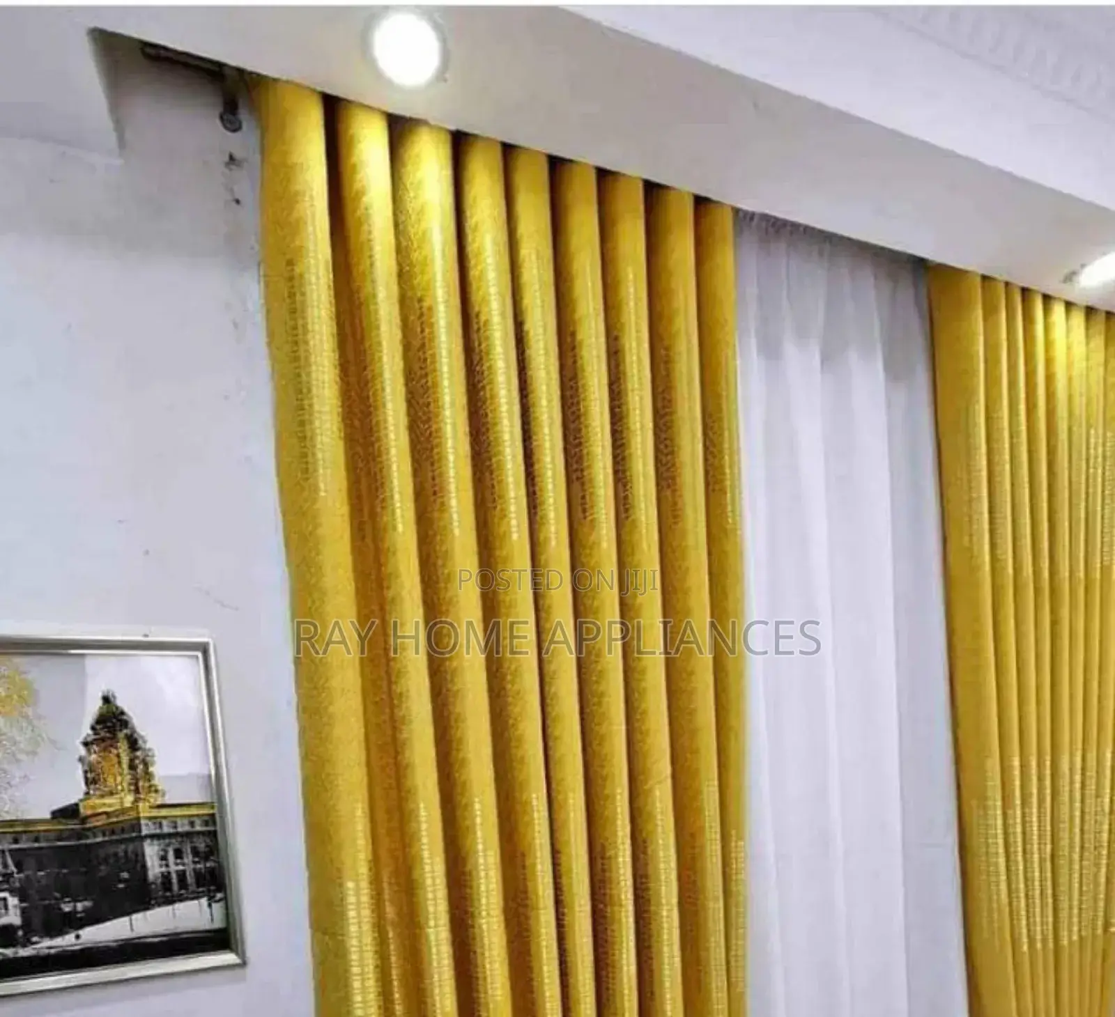 3pcs Plain Curtains 2 PCS-Curtains 1.5m 1pc Sheer-3 M
Height-2.5m