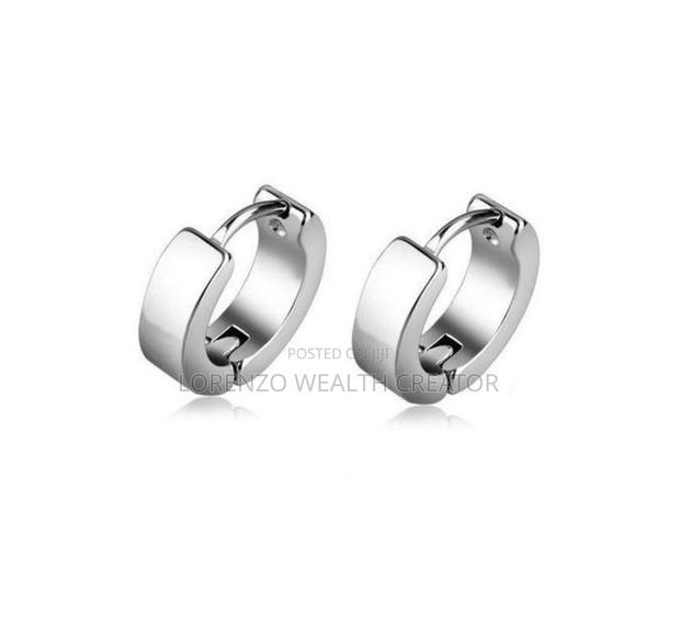 Silver Hoop Earrings - main view