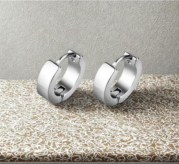 Silver Hoop Earrings - thumbnail 2