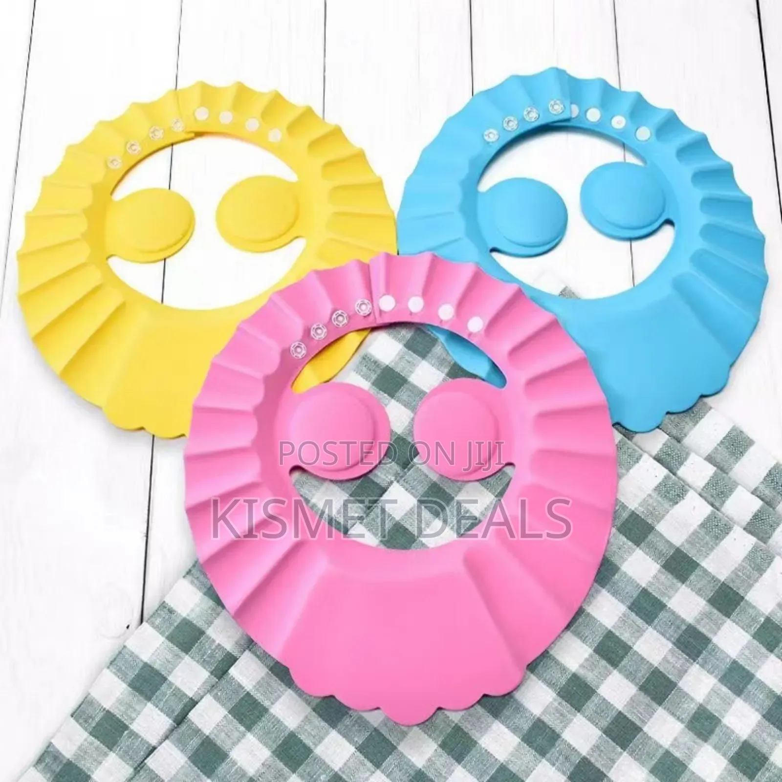 *Cute Cartoon Adjustable Baby Shower Hat Shampoo Cap Waterproof