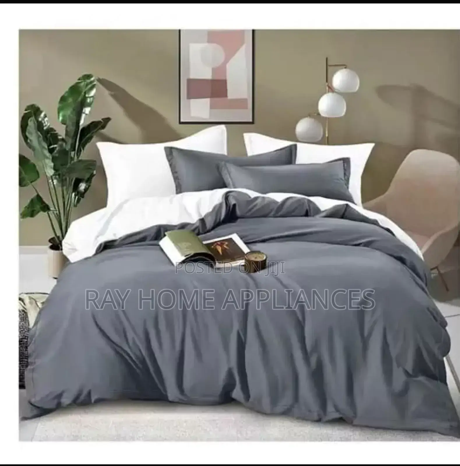 Double Sided Duvet Cover Pure Cotton,1 Bedsheet,4 Pillow Cases 6×7