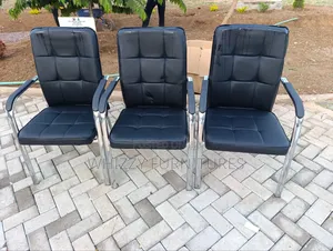 Medium Back Leather Waiting Chair