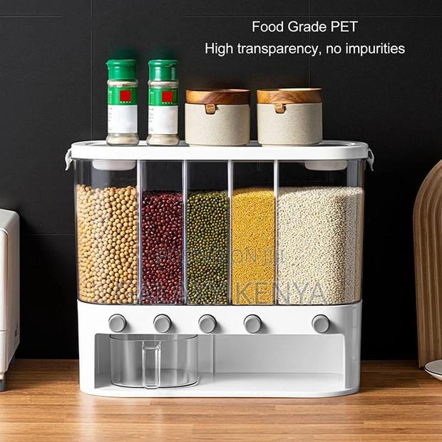 Acrylic Partitioned Rice/Cereal Dispenser - thumbnail 3