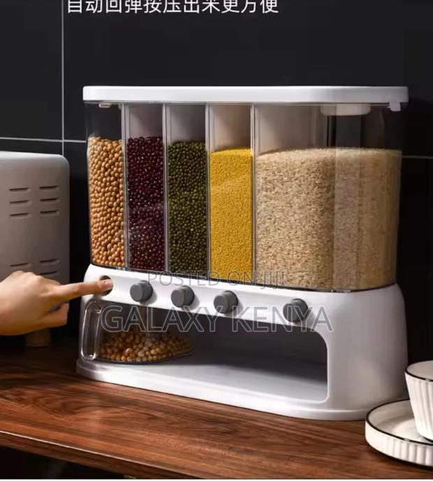 Acrylic Partitioned Rice/Cereal Dispenser - thumbnail 4