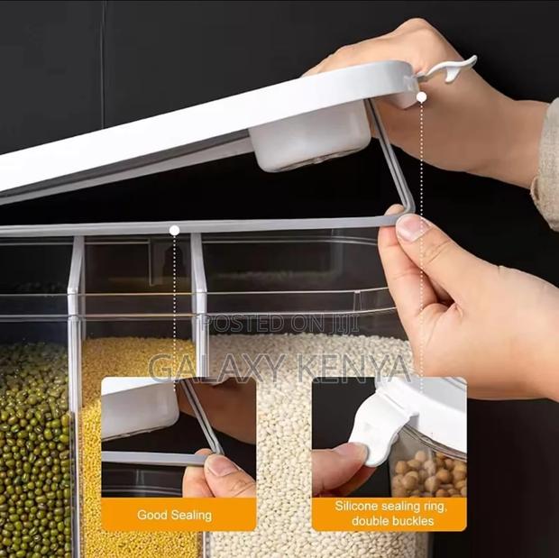 Acrylic Partitioned Rice/Cereal Dispenser - thumbnail 6