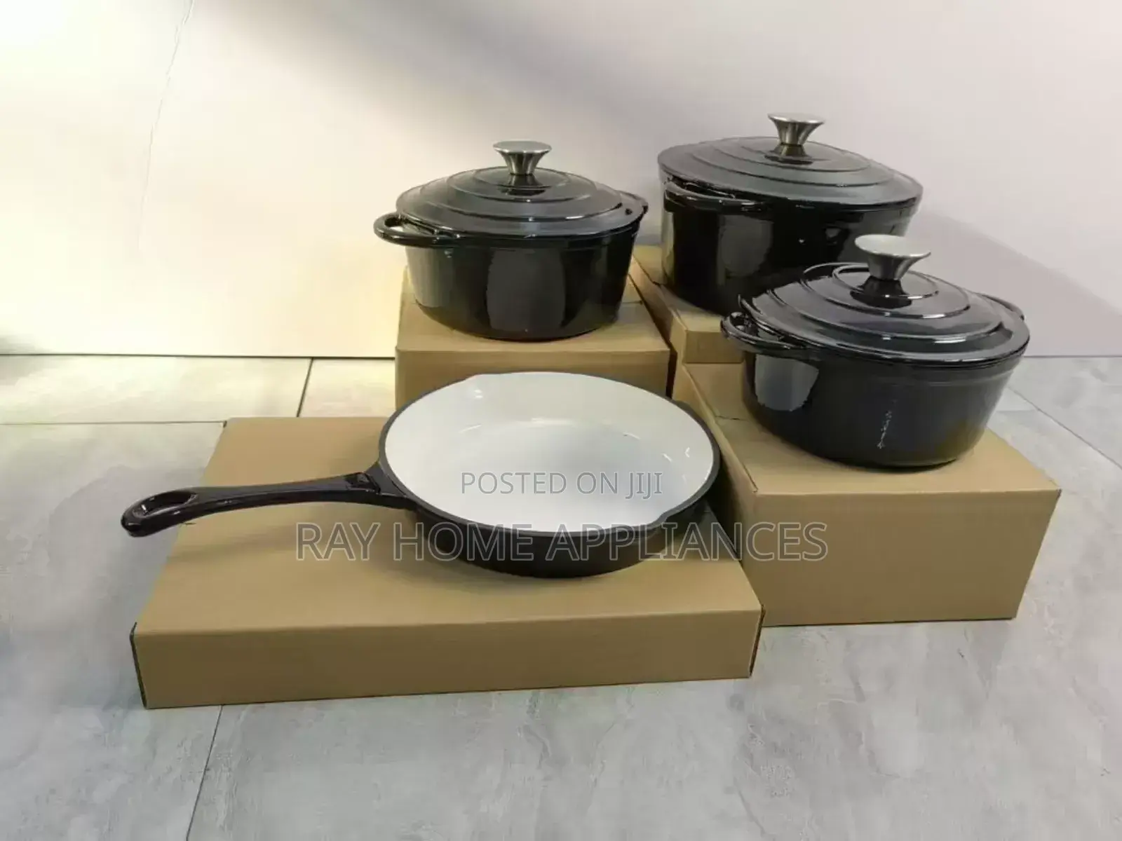 7pieces Enamel Cast Iron Cooking Pots