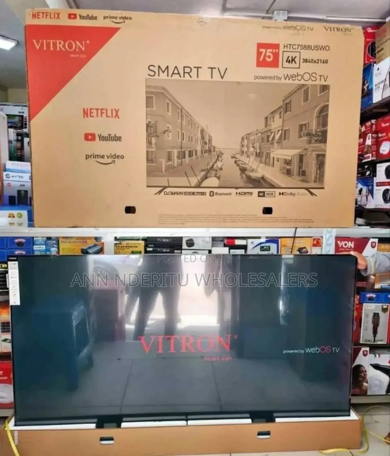 Frameless Vitron, 75 Inch Android Television