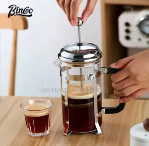 French Press Coffee Maker Glass With Stainless Steel Lid 850ml
