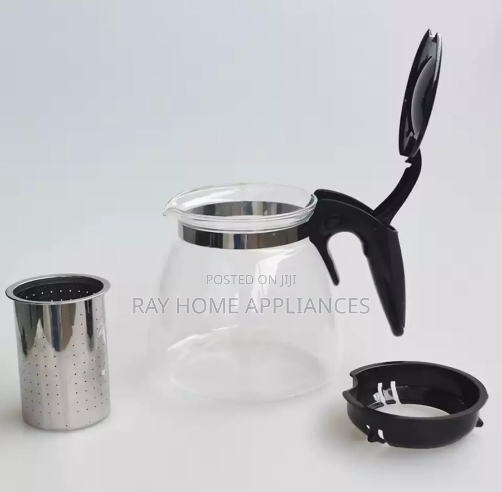 Tea Decanter Borosilicate Glass With Sieve
Colours;Black