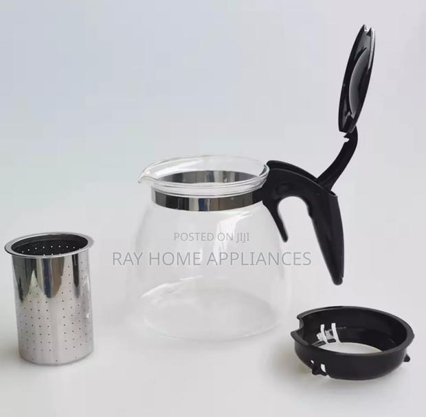 Tea Decanter Borosilicate Glass With SieveColours;Black - thumbnail 3