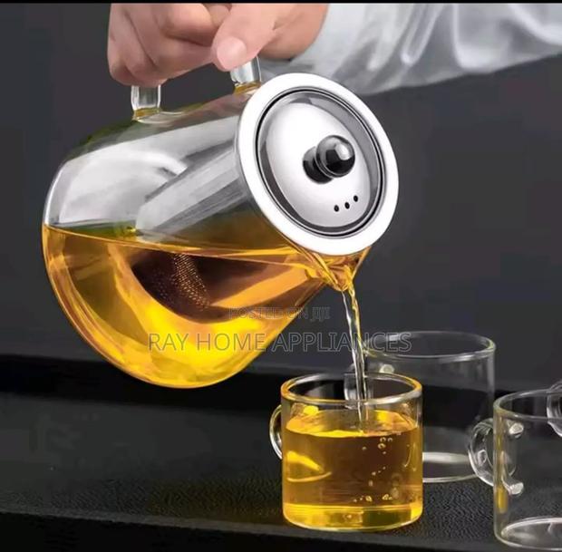 Borosilicate Tea Decanter Glass With Gold Infuser Capacity:1000ml - thumbnail 3