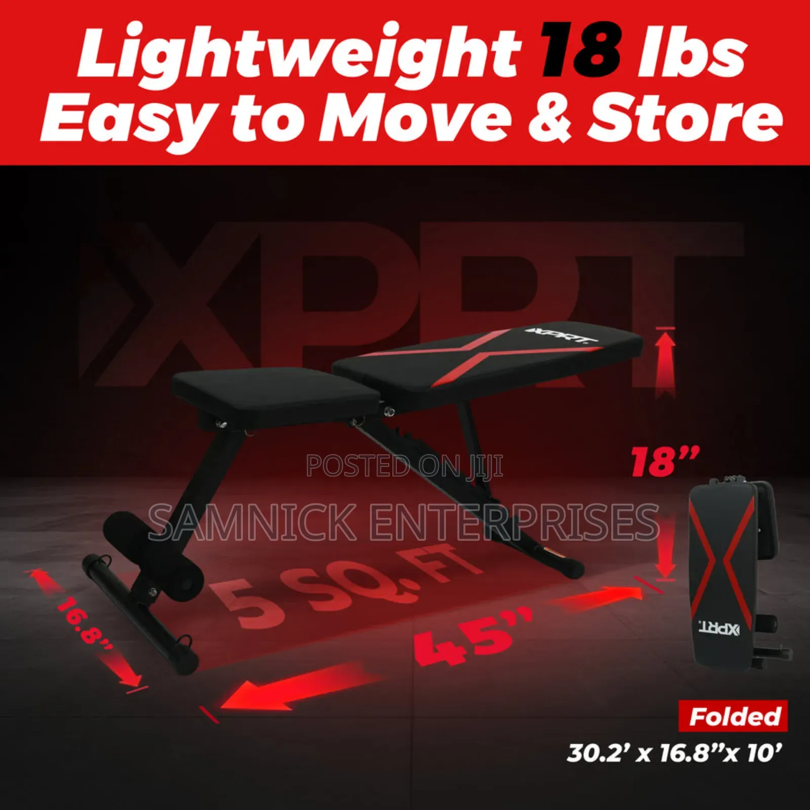 XPRT Foldable Bench