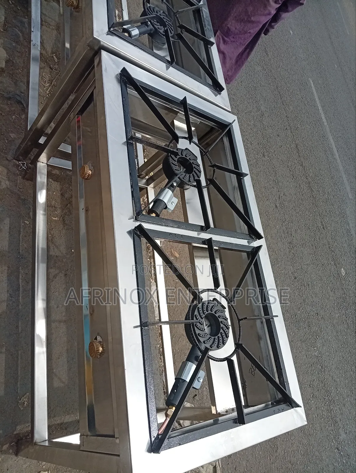 School Hotel Gas Cookers. Stainless Steel Made.