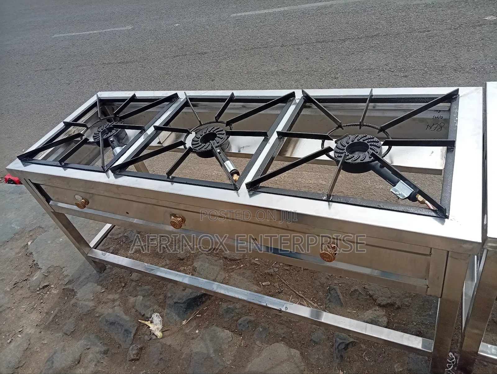 School Hotel Gas Cookers. Stainless Steel Made.