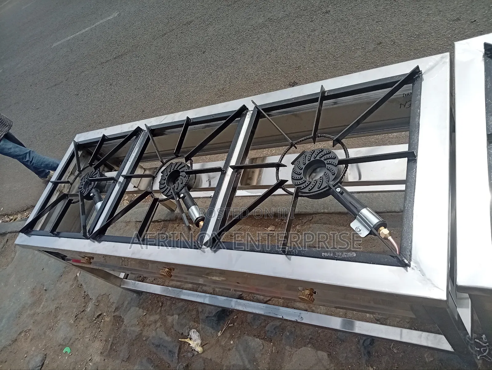 School Hotel Gas Cookers. Stainless Steel Made.
