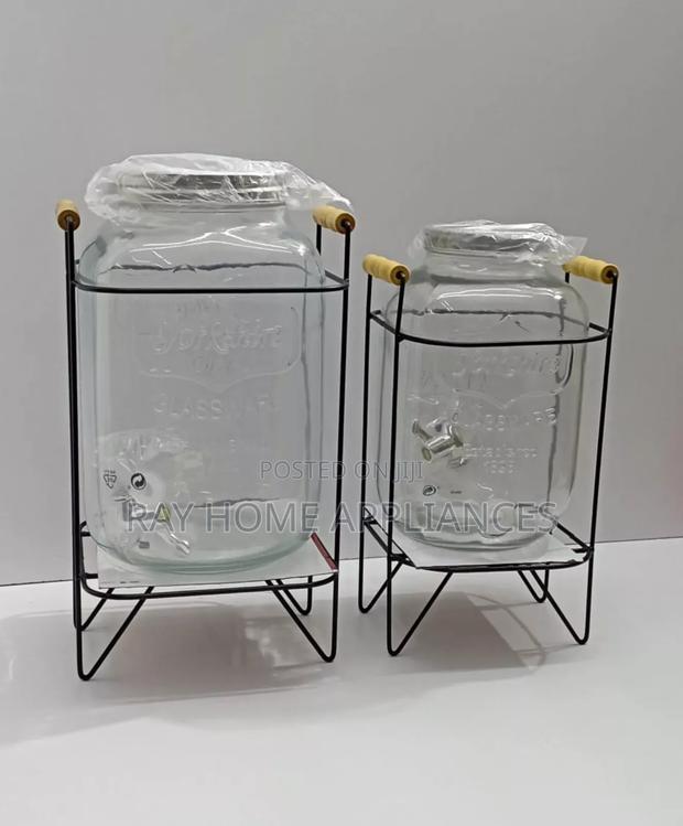 Glass Juice Dispensers 5litres 
Dispenser With Metallic Stand - thumbnail 2