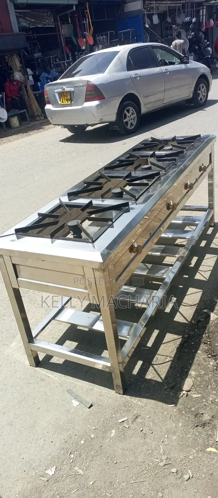 Four Stainless Steel Burner Gas Grill Jikos