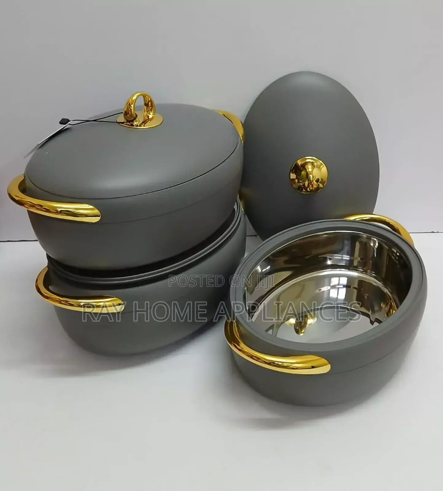 3pcs Luxury Forever Gold Hotpot Set 2l,2.5l,3.0l