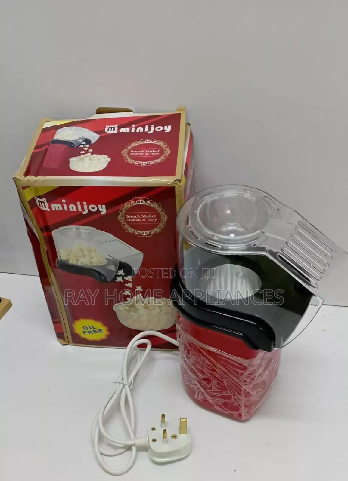 Portable Hot Air Popcorn Maker With Measuring Cup 1200w 240v
