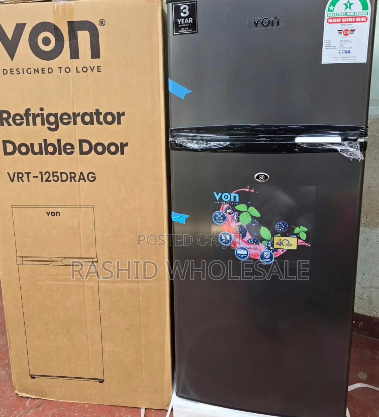 Von 125l Top Freezer Refrigerator
