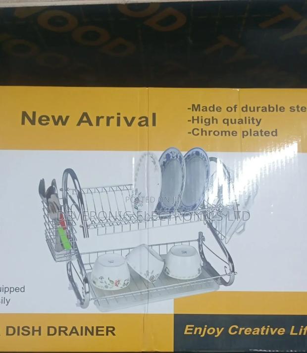 2 Layers Stainless Dish Rack at 1100