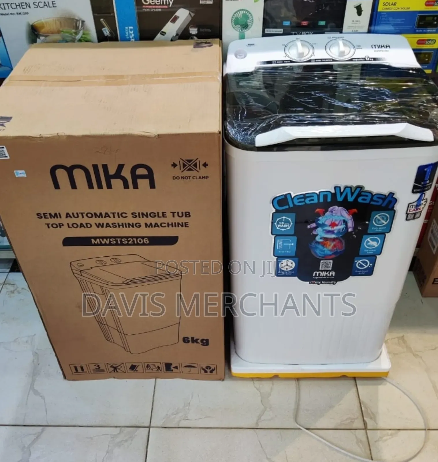 Washing Machine Top Load Single Tub With 6kg