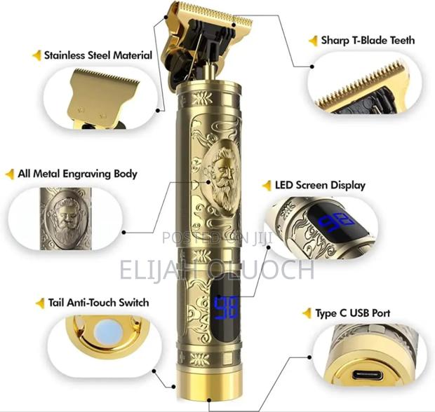 Rechargable Vintage T9 Professional Trimmer Shaver - thumbnail 3