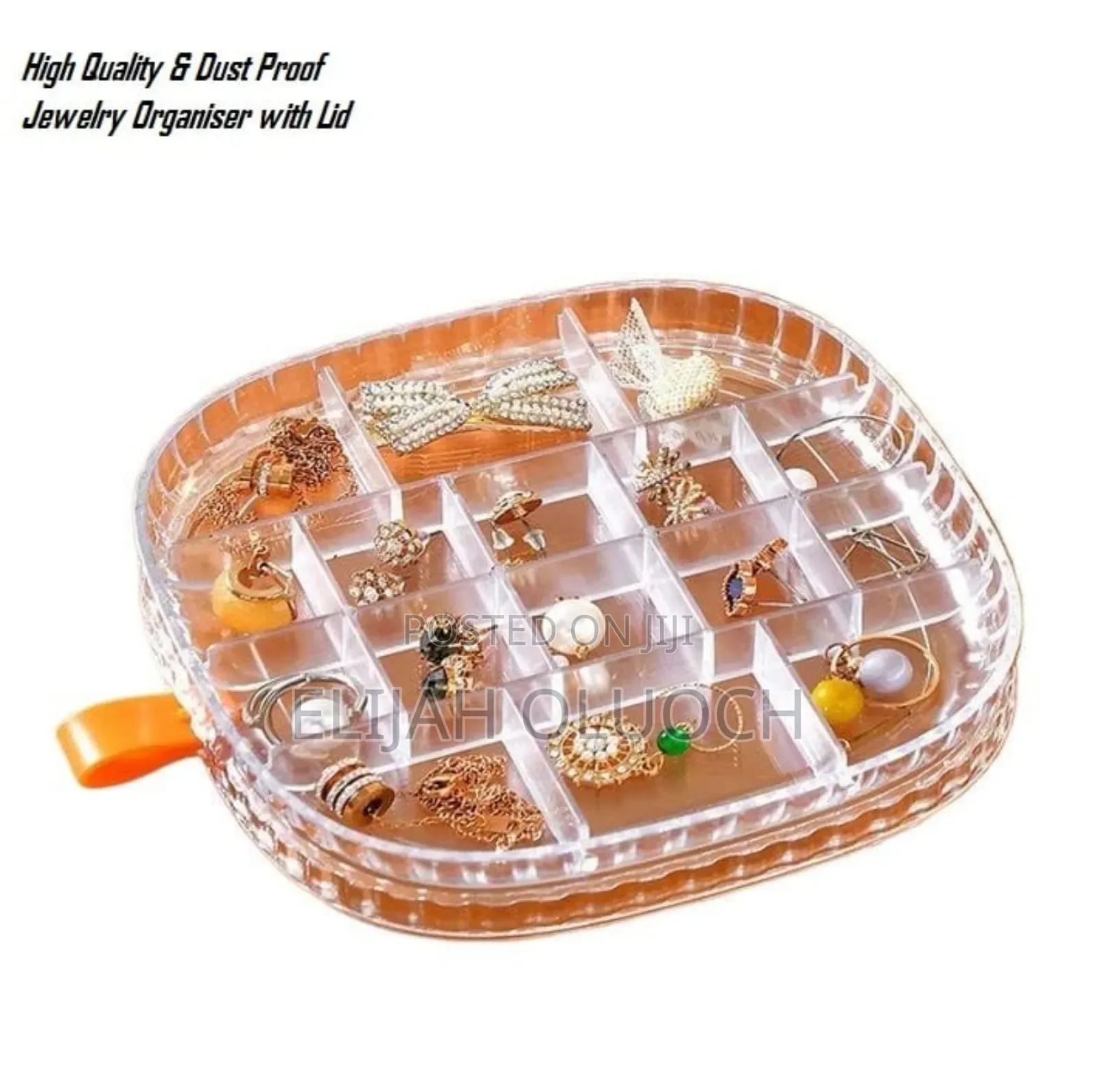 16 Slot Transparent Jewelry Box