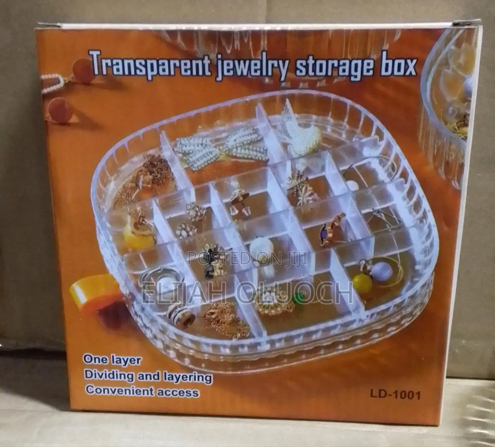 16 Slot Transparent Jewelry Box
