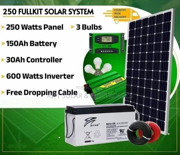 250 Watts Full Solar Package Home Special Kit Complete