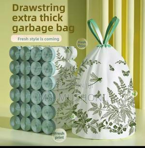 50pcs Set Thickened Aerial Kitchen Garbage Bags With Drawstrings - main view