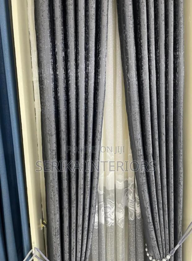 Dark Grey Heavy Curtains Curtains Environmental Friendly
