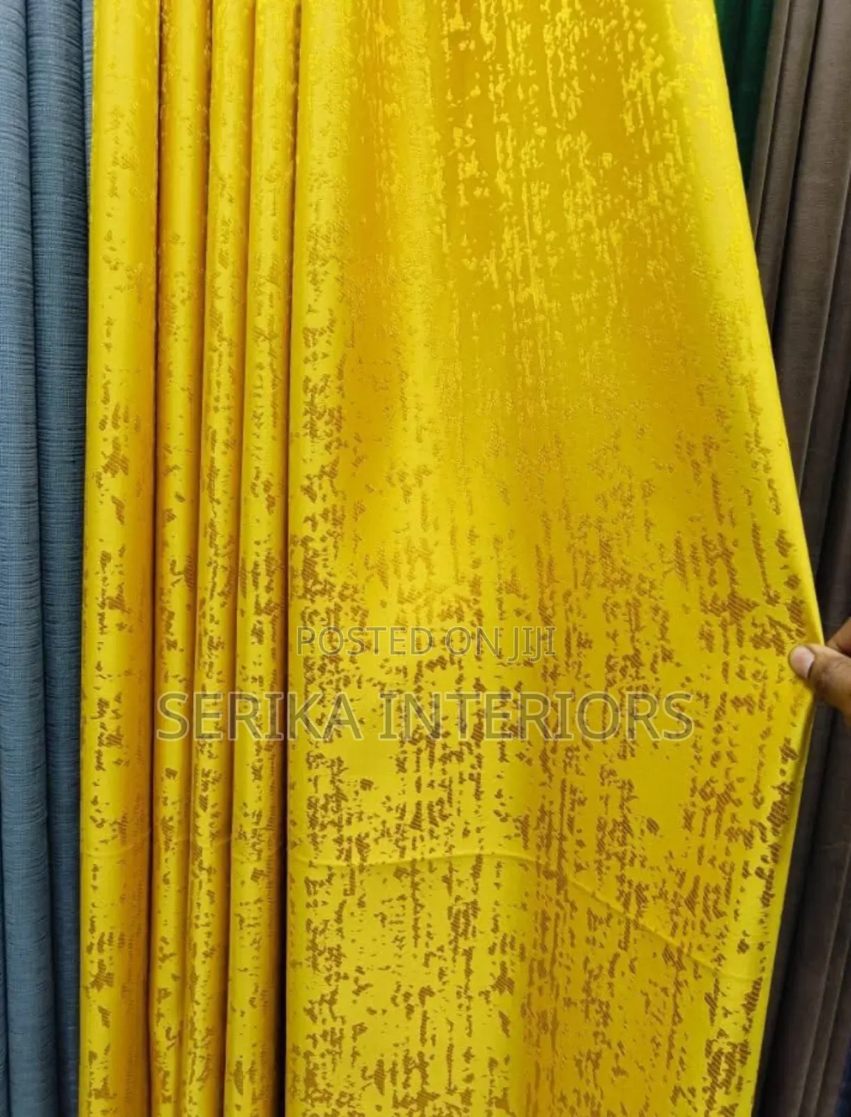 Golden Curtains Yellow Curtains Environmental Friendly Approved