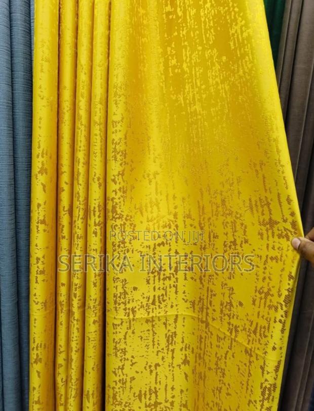 Golden Curtains Yellow Curtains Environmental Friendly Approved