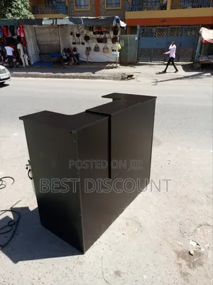 All Black Receptionist Table