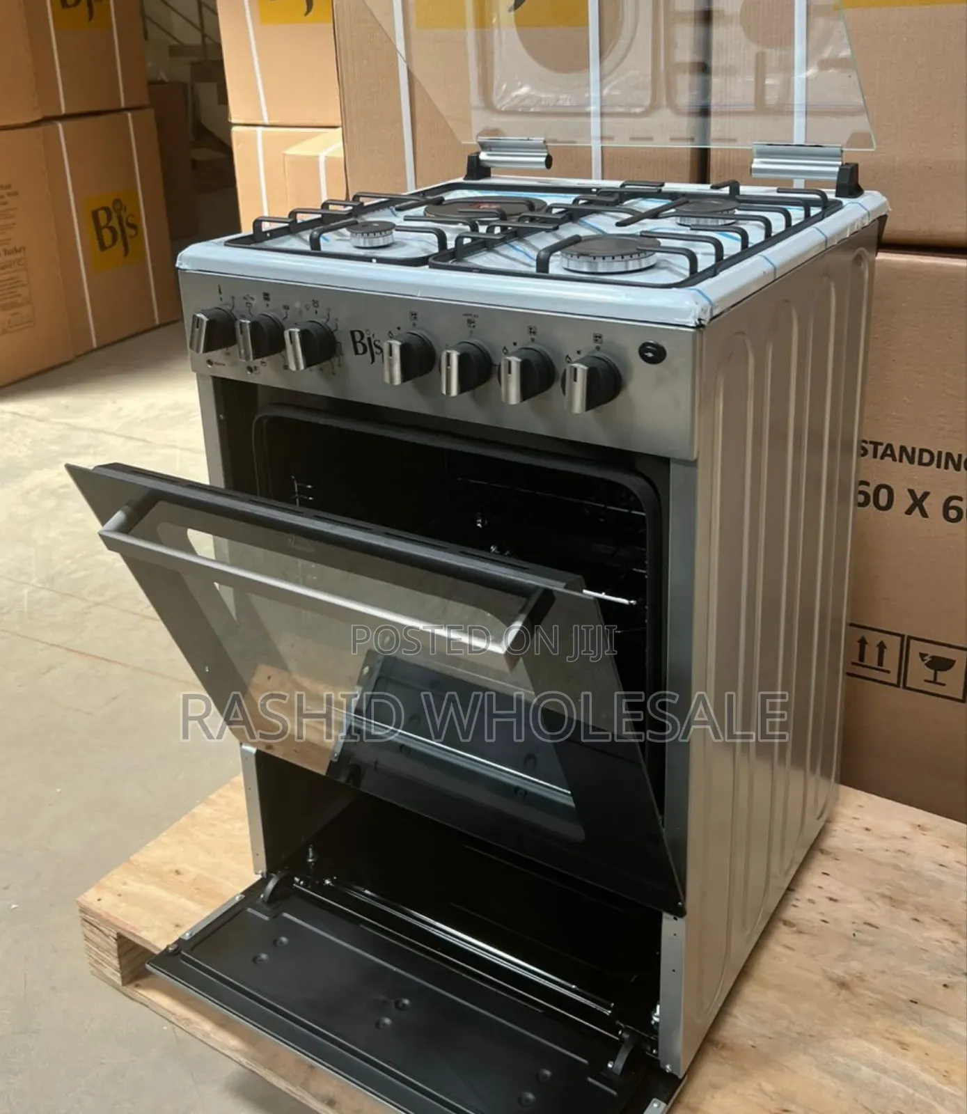 BJS Cooker 60*60 3+1 Silver