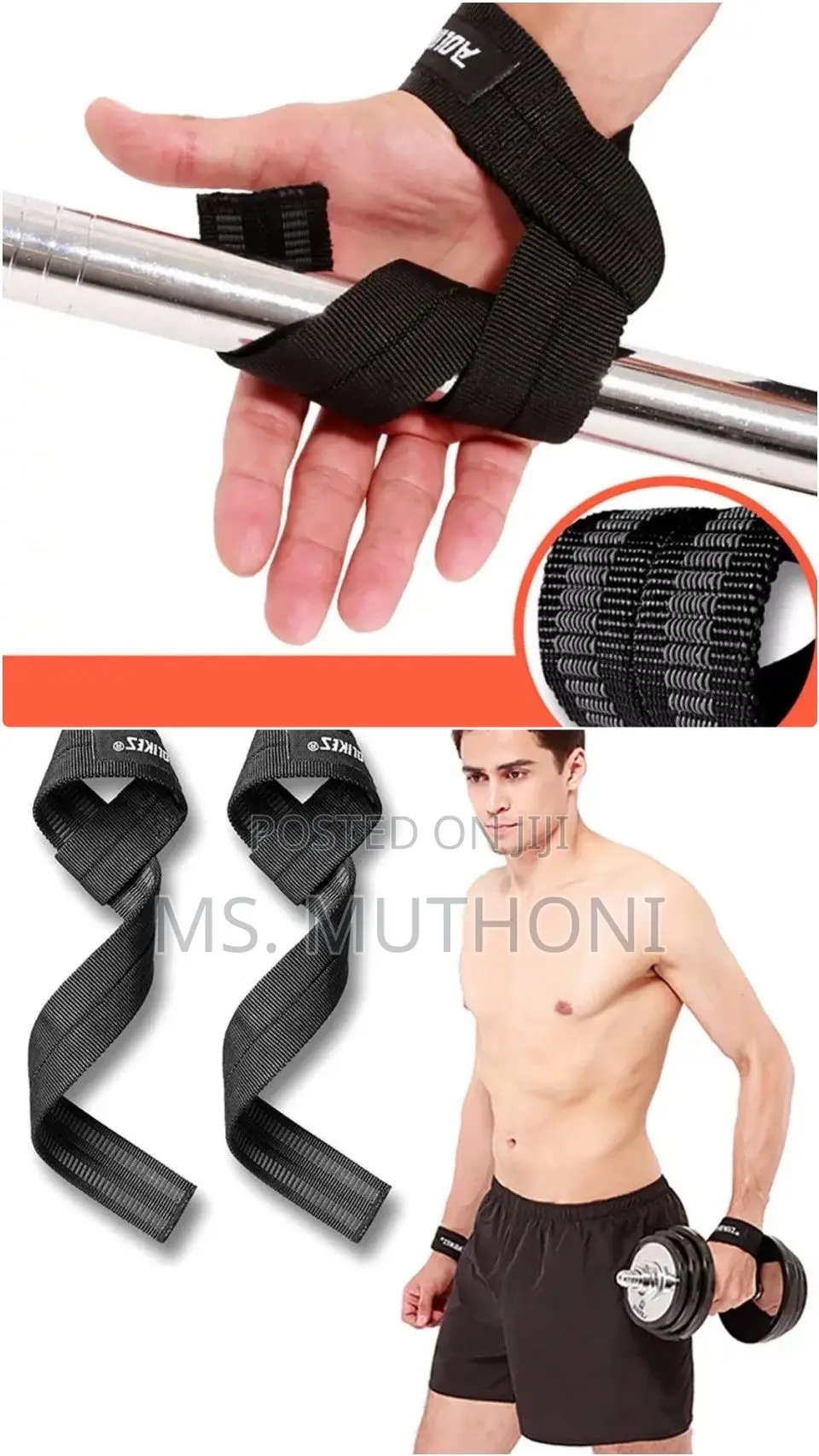 A Pair (2pcs) Weightlifting Straps