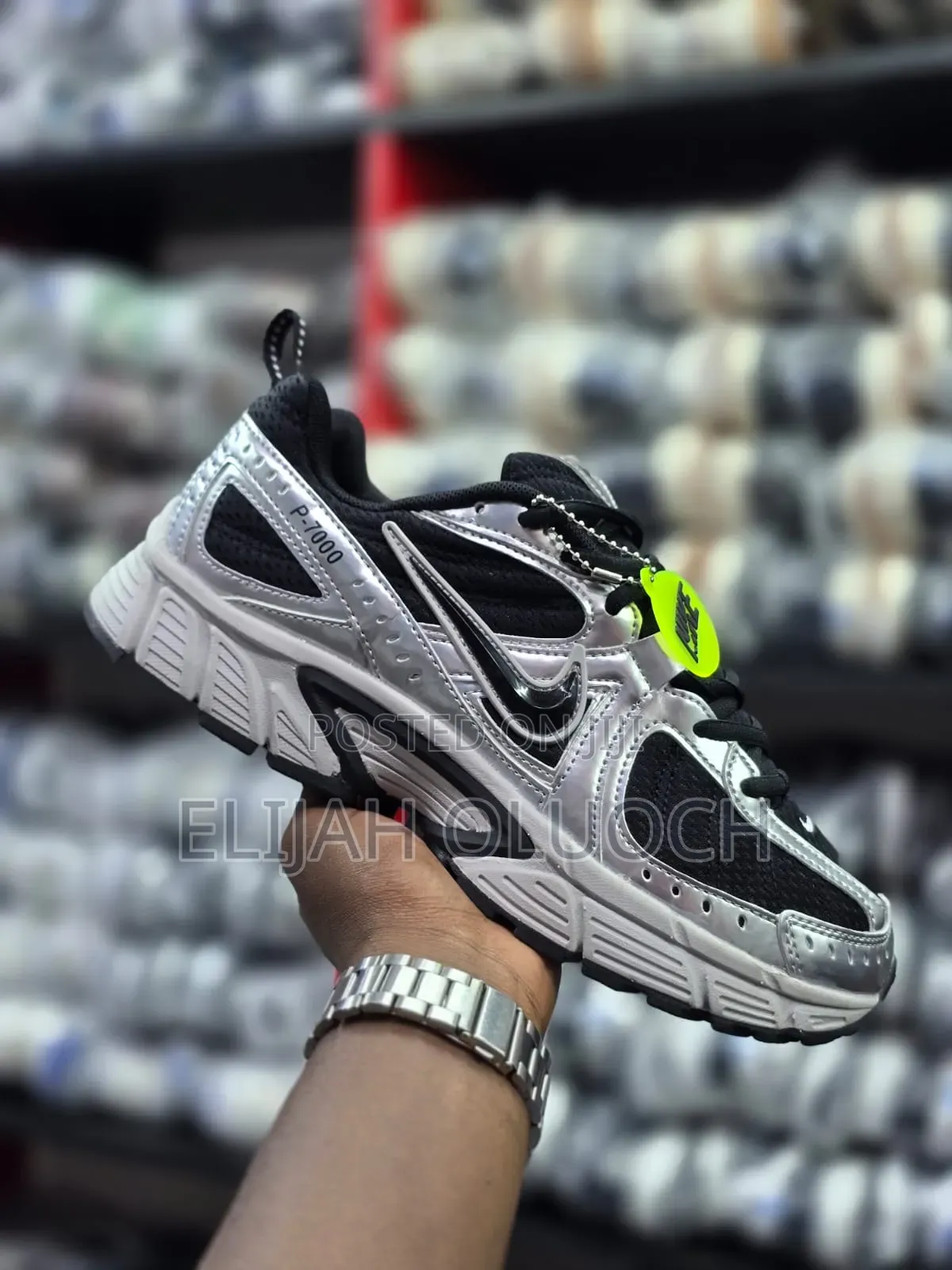 Nike V5 Rnr (Runner) Sneakers In Black And Silver.