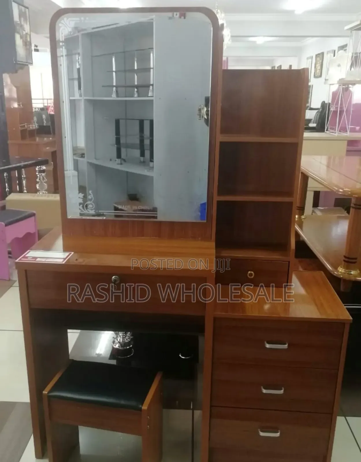 Dressing Table With Sliding Table(Brown)