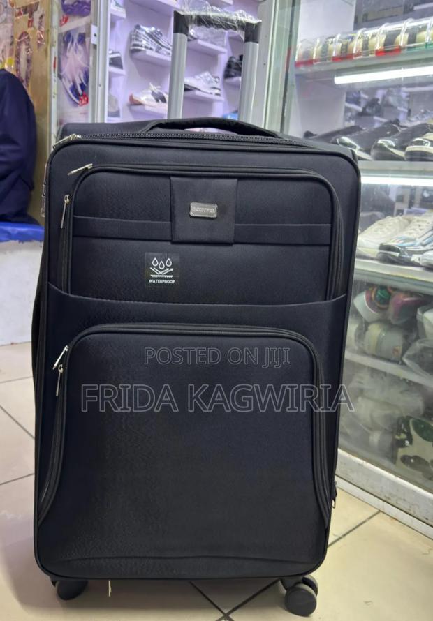 Small Fabric Suitcase Black - thumbnail 3