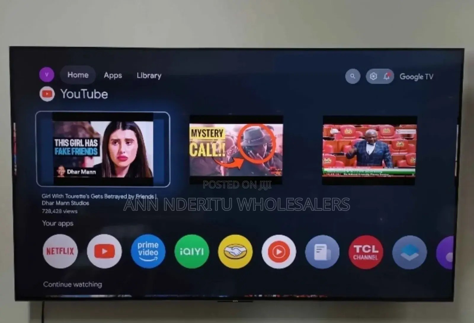 14 Months Warranty Frameless TCL 65 Inch Qled Tv