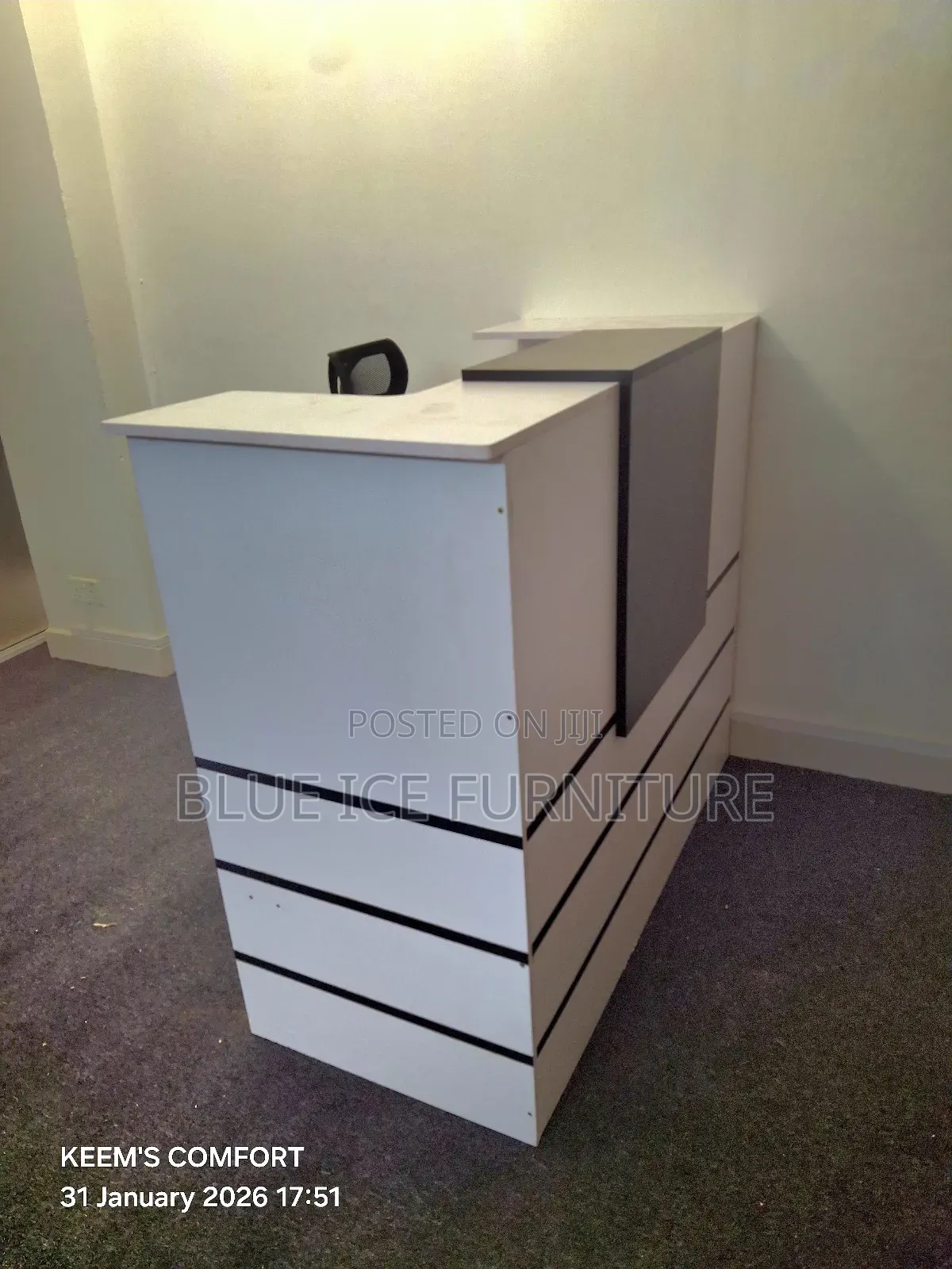 Modern Wooden Office Reception Desk