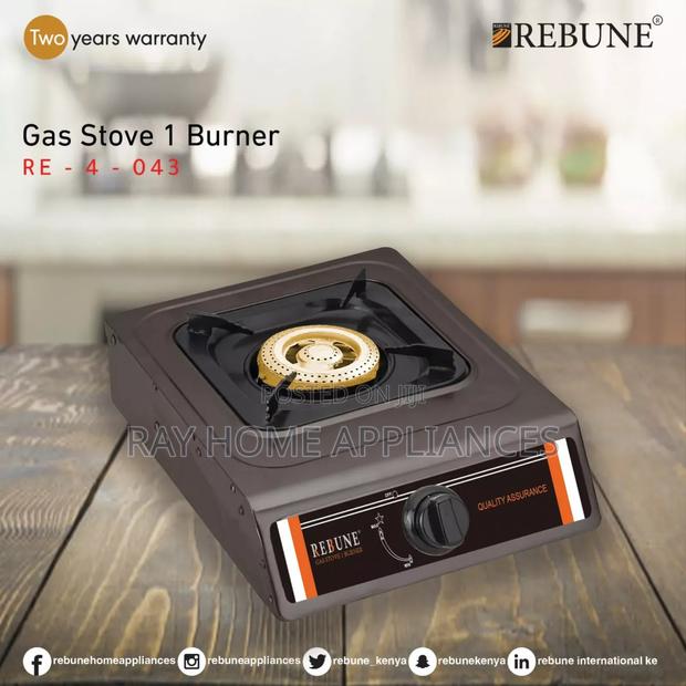 Rebune Black Coated Metallic Single Burner